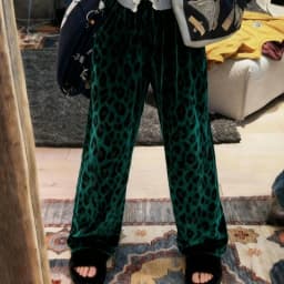 Korean Fashion Soft Leopard Print Pants Women Spring New Casual Ankle-Length Female Pant High Waist Loose Straight Trousers