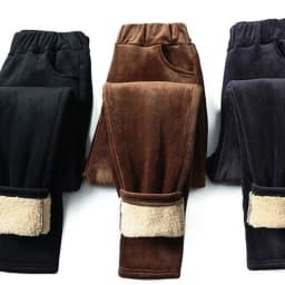 Corduroy High Waist Women's Cotton Pants Fleece Lined Thick Warm Trousers Women 2025 Winter Pockets Solid Color Pants for Woman