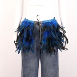 Mardi Gras Feather skirt Halloween costume party mini skirt stage performance props accessories in various colors