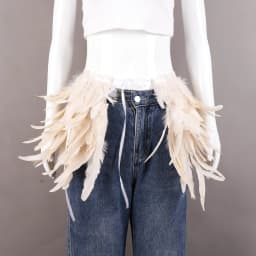 Mardi Gras Feather skirt Halloween costume party mini skirt stage performance props accessories in various colors