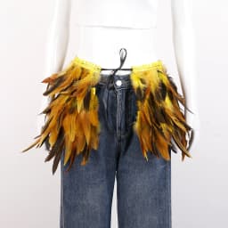Mardi Gras Feather skirt Halloween costume party mini skirt stage performance props accessories in various colors