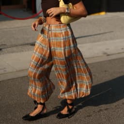 Women Baggy Balloon Pants Bubble Pleated Oversized Bloomers Wide Leg Lantern Harem Bloomer Pants