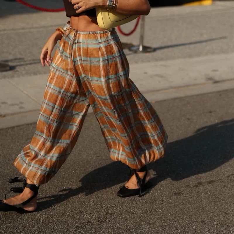 Women Baggy Balloon Pants Bubble Pleated Oversized Bloomers Wide Leg Lantern Harem Bloomer Pants