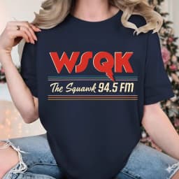 WSQK THE SQUAWK 94.5 Shirt Vintage Radio Tee Scifi Tshirt Graphic T Shirts Aesthetic Clothes Cotton Short Sleeve Unisex T-shirt