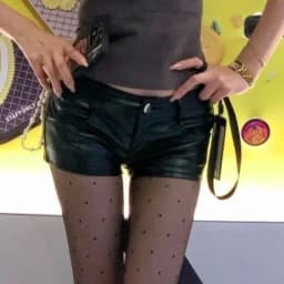 Spice Girl Low Waist PU Leather Super Shorts Women's Nightclub Black Hip Slim Booty Shorts