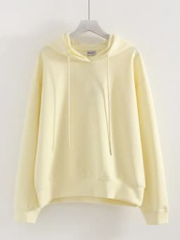 Streamgirl Brown Hoodies With Lace Women Oversize Plain Spring Elegant Butter Yellow Hooded Sweatshirts For Women Oversized