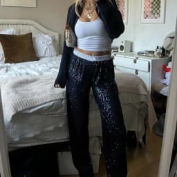 New Style Women's Suit Loose Casual Sequin Patchwork Long Sleeve Shirt Shorts Pants Set Fashion Women 2025 New BAP7