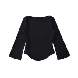 Spring 2026 Women Solid Long Sleeve Casual T Shirt Short Tops