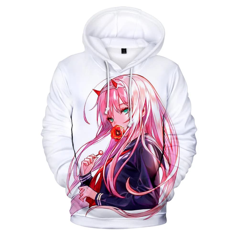 Comfortable Darling In The Franxx 02 Zero Two 3D print Hoodies Sweatshirts Men/Women Sweatshirt Adult/Child Casual Pullovers