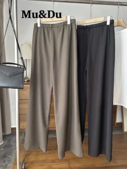 Women Wide Leg Pants Casual Summer Solid Elastic Waist Elegant Loose Pants Spring Summer Female Trousers