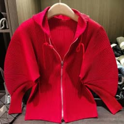 Drawstring Spring New Hooded Pleated Zipper Women's Sweatshirts Loose Elegant Simple High Quality Cardigan Coat 245YG