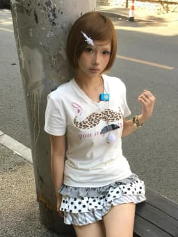 Tonngirls Y2k vintage T Shirt Women Short Sleeve Leopard-print Mustache Graphic Tops 2000s Aesthetic Crop Tops American Retro