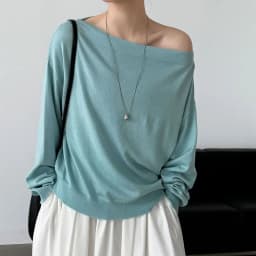 Off Shoulder Knit Pullover for Women Sexy Long Sleeve Autumn Casual Sweater Top