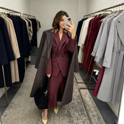 Elegant Stripe Women Two Piece Suit Wedding Tuxedo Suit Double Breasted Prom Formal Office Lady Blazer Set (Jacket+Skirt)