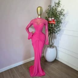 Chic 2026 INS Mesh Pleated Long Dress Women Slim Fits High Waist Bodycon Vestidos Elegant Dress Splicing Long-sleeved Dress Y2K