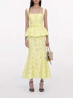 TWOTWINSTYLE Lace Spliced Belt Elegant Midi Dress for Women Square Neck Sleeveless Patchwork Zipper Ruffle Dresses Female New