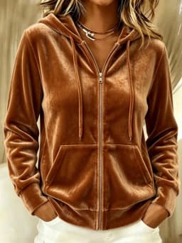 Autumn Winter Hooded Sweatshirts Women Casual Velvet Pocket Coat Women Fashion Long Sleeve Zipper Jacket Lady Sweatshirts