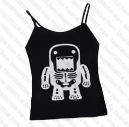 Women Gothic Skull Crossbones Print Cami Tank Top, Y2K Alt Subculture Sleeveless Spaghetti Strap Slim Camisole Summer Inner