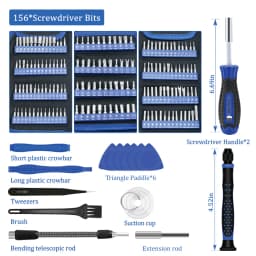 Precision Screwdriver Set 140 in 1 Magnetic Bits Mine Small Portable Hand Tool Kits for Xiaomi Mobile Cell Phone PC Watch Repair
