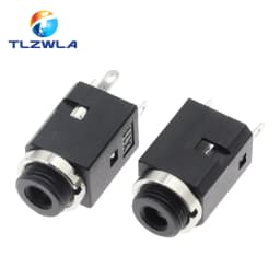 3.5MM Vertical socket 3Pin Stereo Female Socket Jack with Screw 3.5 Audio PJ-341 2 Poles Earphone Hole