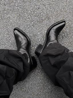 2026 High-top Men's Heightened Thick-soled Pointed-toed Chelsea British Casual Trendy High-heeled Wizard Boots