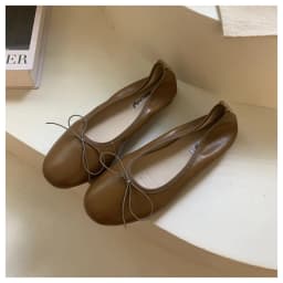 2026 Spring Round Toe Flat Casual Shoes Women Flats Ballet Female Ballerina Soft Moccasins Female Bow Knot Shallow Classic Mujer