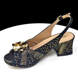 2025 Luxurious Italian Women's Party Shoe and Bag Set – Elegant Black Rhinestone Peep-Toe High Heels Sandals for Weddings