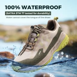 FitVille Men'S Wide Waterproof All-Terrain Hiking Trekking Shoes, Slip-Resistant Quick Lace Walking Trainers, Comfort Outdoor Sneakers For Travel, Camping, Running, Wide Feet & All Day Standing