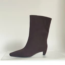 SmallHut New 2026 Trend Women Autumn Winter Cow Suede Ankle Boots Khaki Brown Chocolate Low Heel Square Toe Ladies Slip-on Boots