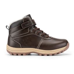 Fittington Men's Hiking Boots Wide Warm Fur Lined Winter Snow Boot Non-slip Outdoor Ankle High-top Trekking Shoes Waterproof