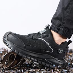 Lightweigh Work Safety Shoes Men Anti-Smash Anti-Puncture Work Shoes Breathable Men Shoes Anti-slip Steel Toe Protection Shoes
