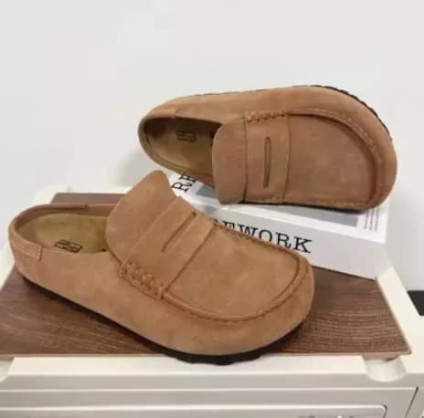 Retro Naples Style Suede Shoes for Men and Women, Versatile Casual Loafers, Flat, Breathable, with Soft Sole, for Daily Use