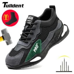 Safety Work Shoes Construction Men Outdoor Steel Toe Cap Shoes Men Puncture Proof High Quality Lightweight Safety Boots