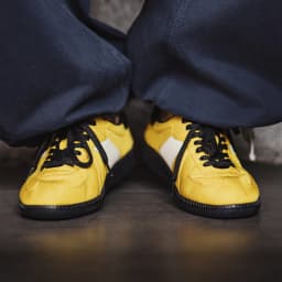 Maden Unisex Vintage Yellow Sneakers Classic Low Top Flat Sole Lightweight Casual German Trainers Lace Up Commuter Shoes