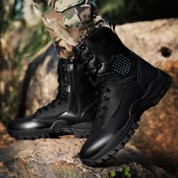 Men High-top Hiking Shoes Outdoor Shoes Non-Slip Casual Trekking Boots Hiking Boot Lace Up Hunting Tactical Trekking Sneakers