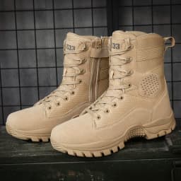 Men High-top Hiking Shoes Outdoor Shoes Non-Slip Casual Trekking Boots Hiking Boot Lace Up Hunting Tactical Trekking Sneakers