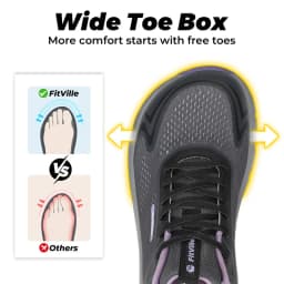 FitVille Women's Running Shoes, Wide Toe Box Breathable Sneakers, Non‑Slip Arch Support Athletic Tennis Walking Shoes for Swollen Feet