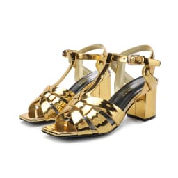 2024 New Summer Women's Lacquer Leather High Heel Open Toe Sandals Party Sexy Open Toe Fish Mouth Shoes Outdoor Anti Slip Sandal
