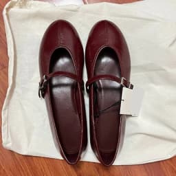 PU Leather Mary Jane Flats for Women Red Buckle Strap Shallow Casual Shoes Elegant Retro Spring Autumn Streetwear Loafers