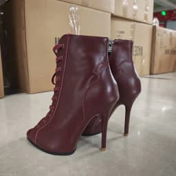 Genuine leather Customizable boots European Style Sexy Thin High Heel Jazz Dance Sandal for Women Open Toe Ladies Dancing Shoes