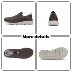 Fitington Men's Walking Shoes Extra Wide Toe Box Slip On Casual Shoes Comfortable Thick Sole Sneakers Arch Support Wide Foot