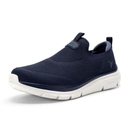 Fitington Men's Walking Shoes Extra Wide Toe Box Slip On Casual Shoes Comfortable Thick Sole Sneakers Arch Support Wide Foot