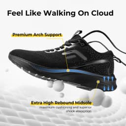 FitVille Men's Wide Sport Running Sneakers, Breathable Lightweight Athletic Training Footwear Suitable for Swollen Feet