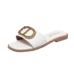 Women's New Summer Round Buckle Slippers, Elegant Casual Fashion, Lightweight Cool Feeling Non-Slip Slide Sandals