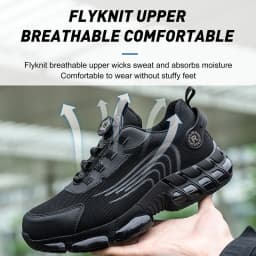 Durable Men's Safety Shoes Fashion Men's Work Boots Anti Smash Piercing Resistant Factory Outdoor Comfort Footwear For Men