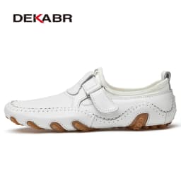 DEKABR Fashion Loafer Shoes Men Genuine Leather Soft Comfy Slip-on Moccasins Handmade Man Casual Shoes Drive Walk Luxury Leisure