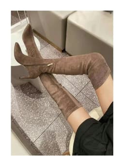 New Autumn and Winter New Over Knee Elastic Boots Women's High Heeled Pointed Knee Boots Slim And Versatile Boots