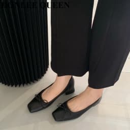 French Square Toe Bow Flats Shoes 2023 New Autumn Shallow Fairy All-match Gentle Office Dress Low Heels Pumps Female Ballerina