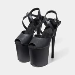 New Popular Sexy Cross Straps 20cm 8' Nude Patent Fashion Platform High Heels Sandals Pole Dance Shoes