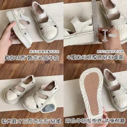 Careaymade-Genuine Leather wider toe women's shoes,handmade thick soled cake mesh surface summer casual breathable women sandals